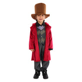 Kids Children Movie Wonka 2023 Willy Wonka Red Set Outfits Cosplay Costume